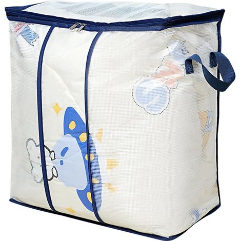 43 25.5 47cm Grand Sac De Rangement, Sac De Rangement Imperméable Pour Vêtements, Housse Rangement Couette,Peut Stocker La Literie, Les Couvertures, Les Couettes Et Les Jouets (vertical) (1/5)