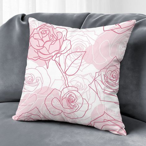 Housse de coussin fleurs colorées,décoration canapé élégant,45×45cm (1/5)