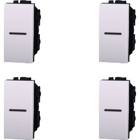 gloca Deviatori 1P Assiali Compatibili Living (Bianco, 4 Pezzi) (1/4)