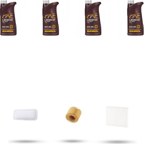 Kit tagliando 3 FILTRI e 4L OLIO compatibile con Toyota Yaris III (XP13) 1.5 82kw Dal 2017 (1/5)
