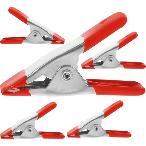 Pince bois - 5 pièces, 2", aluminium, rouge, pour menuiserie (1/5)