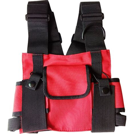 Walkie Talkie Schultertasche Brusttasche, drahtloser Brusttasche Schultergurt, Zwei-Wege drahtloser Rucksack Rack, Zwei-Wege drahtlose Handtaschenabdeckung Walkie Talkie Brusttasche für Rettungsausrüs
