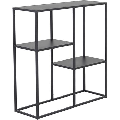 Étagère 3 Niveaux en Métal "Staal" 81cm Noir (1/5)