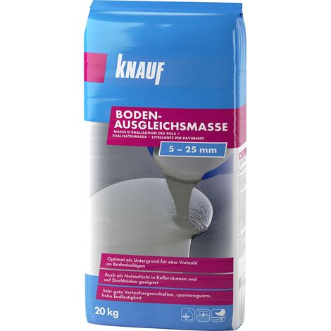 Knauf Bodenausgleichsmasse grau, 20 kg, für Innen und Außen Ausgleichsmassen
