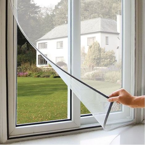 Zanzariera a Velcro 130x150 Bianca per Finestra Verdelook