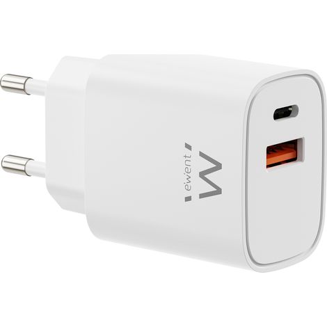 Ewent EW1326 cargador de dispositivo móvil Universal Blanco Corriente alterna Carga rápida Interior
