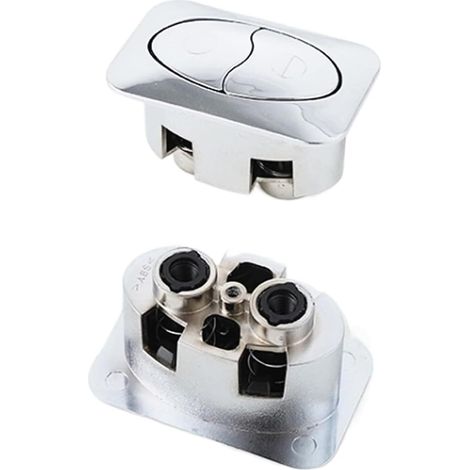 Bouton-poussoir double carré for toilettes, 72 x 45 mm (1/2)