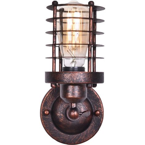 Applique murale en fer de style nordique E27, lampe murale en métal d'ambiance de haute qualité, lampes à lave enfichables, convient pour chambre, café, bar, appareils électroménagers