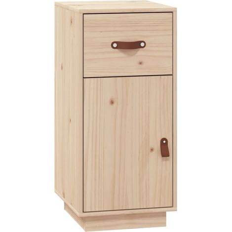Aparador buffet cómoda mueble almacenaje organizador cocina salón salón 34 x 40 x 75 cm madera maciza de pino marrón 020029573