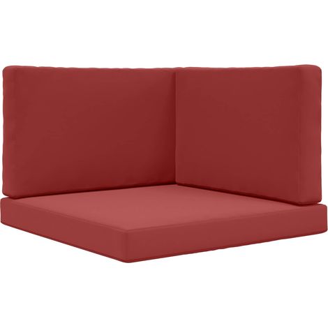 Maison Exclusive - Sofakissen für draußen 3 pcs Weinrot Polyester