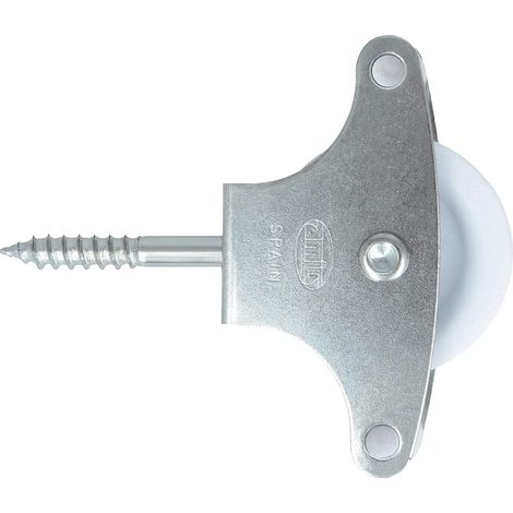 Poulie en Acier zingué avec Galet en Plastique pour étendoir à Linge Ø 39 mm Vis Tire-Fond de Fixation et Guides Inclus 40 mm (1/5)