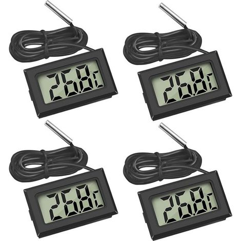Thermomètre numérique LCD, moniteur de température avec capteur externe, pour réfrigérateur, congélateur, aquarium (1/5)