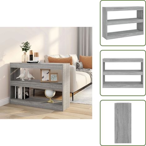Bibliothèque/Séparateur de pièce sonoma gris 100x30x72 cm - Bibliothèque - Étagère - Meuble De Rangement - Séparateur De Pièce - Mobilier Intérieur (1/5)