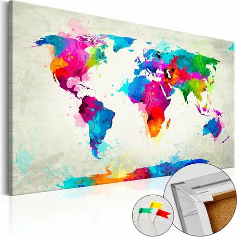 Tableau en liège une explosion de couleurs - 90 x 60 cm (1/5)