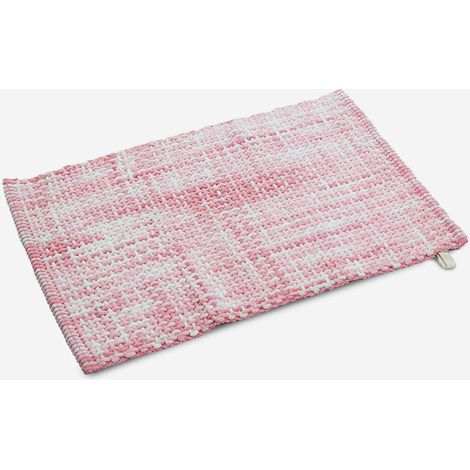 Tappeto da bagno antiscivolo in poliestere Sole - Rosa (1/2)