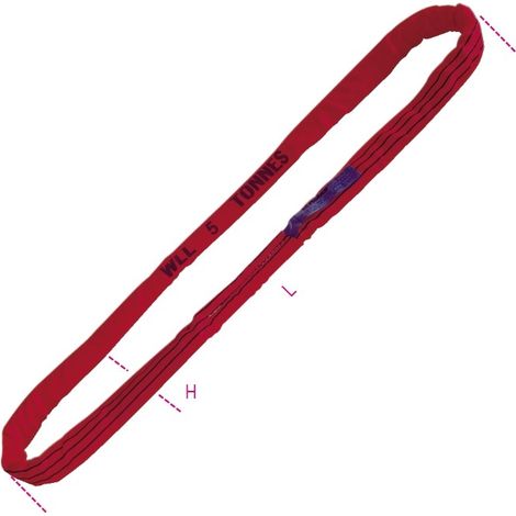 Fune tonda rossa 5 t robur 8178 - 2,0 m (1/2)