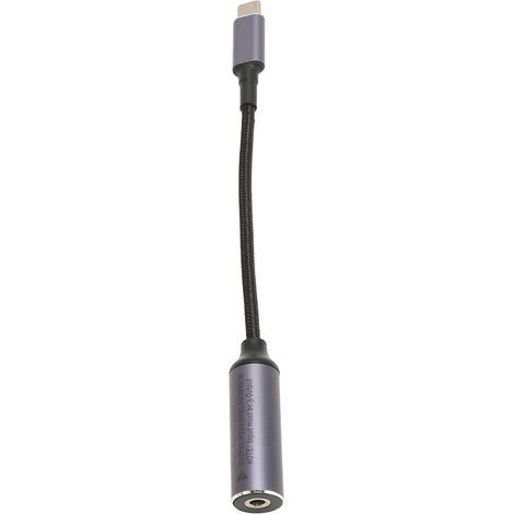 Câble USB-C 100W 2.5x0.7mm, Connecteur Mâle-Femelle avec Détection Automatique, pour Ordinateur Portable et Smartphone