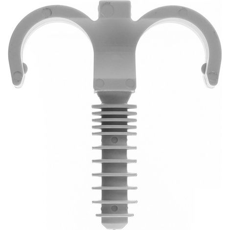 250 colliers chevilles RAMCLIP double gris pour tube nu Ø12 à 16 - RAM