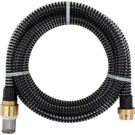 FIMEI Tuyau d'aspiration avec raccords en laiton 4 m 25 mm Noir (1/5)