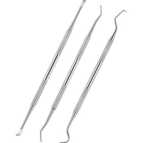 Lot de 3 Outils Kits Dentaires pour Chien et Chat,Kit de Nettoyage Professionnel avec Grattoir à Tartre en Acier Inoxydable et Cure Dents,Élimine la Plaque Dentaire et les Taches (1/5)