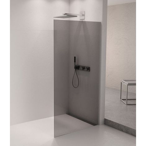 Kit de fixation verre ARCHITEX, sol-mur, 1610x2105mm, aluminium poli (1/4)