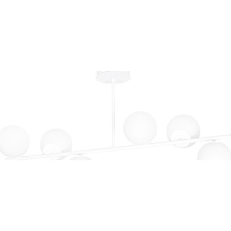 Plafoniera Emibig Bior bianca 6xE14 vetro IP20 L100 cm (1/5)