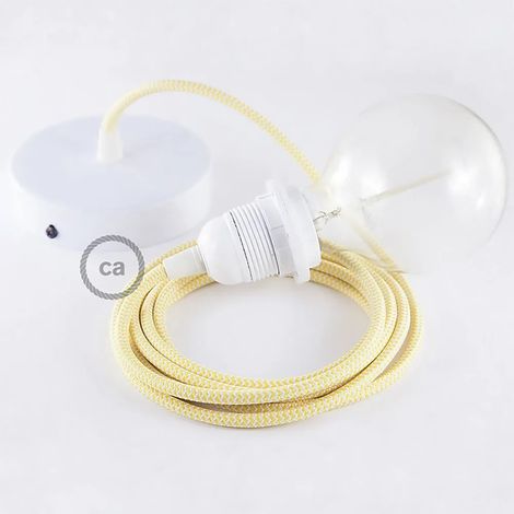 Lampe suspension creative cables rz10 zigzag 53W jaune 20cm (1/3)
