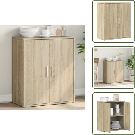 The Living Store Sideboard Sonoma-Eiche 60x31x70 cm Holzwerkstoff - Holzwerkstoff (1/5)