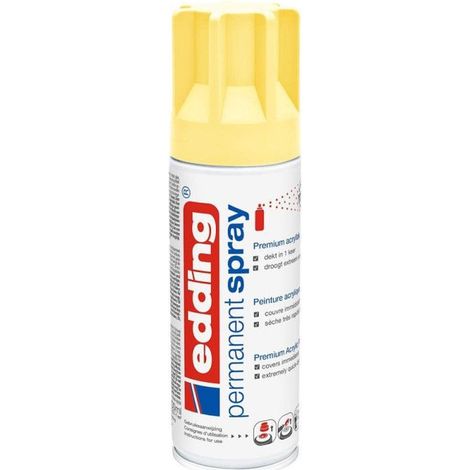 Bombe de peinture acrylique permanent Edding 5200 jaune pastel (1/5)