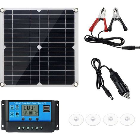 -Kit Panneau Solaire 40W Chargeur 60A 12V avec Controllerbejoey - -Kit Panneau Solaire 40W Chargeur 60A 12V avec Controllerbejoey (1/5)