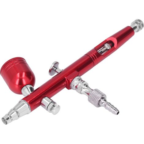Tragbare kleine G1/8 DIY-Farbspritzpistole aus Messing für Make-up, Nagelkunst, Tattoos, Kostümbasteln, Rot (1/5)