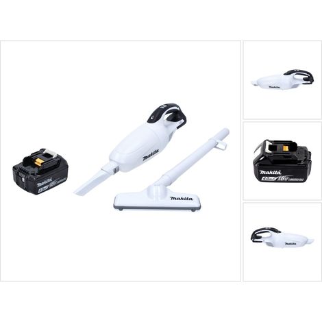 Makita DCL 181 FZ W Akku Staubsauger 18 V Weiß + 1x Akku 4,0 Ah - ohne Ladegerät (1/5)
