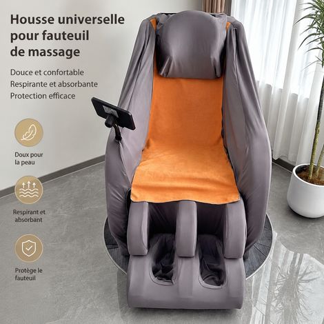 Housse intégrale pour fauteuil de massage électrique taille XL orange et gris gris réf 4081 45 × 40 × 5 cm 1,5 kg – Livraison gratuite