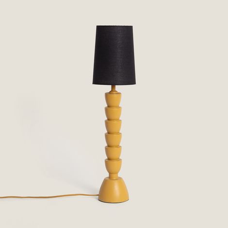 Lámpara de Mesa Resina Tinola Darian Mostaza