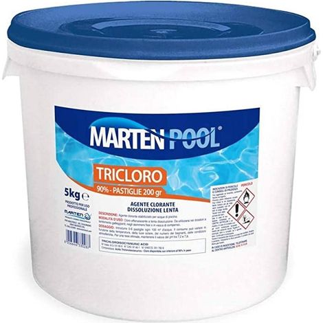 Tricloro Pastiglie Mantenimento 5 kg Secchiello in Pastiglie da 200 g L'Una