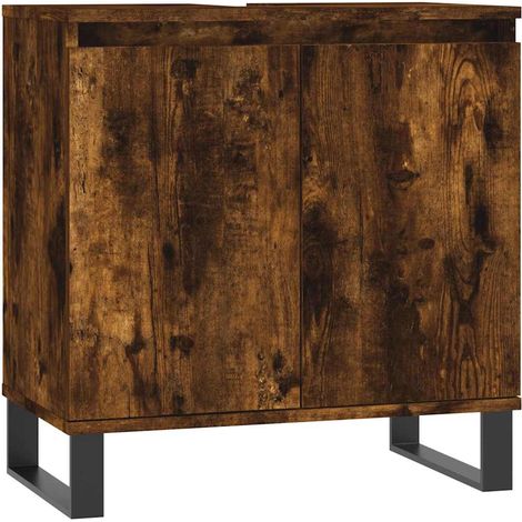 Maison Exclusive - Badschrank Räuchereiche 58x33x60 cm Holzwerkst