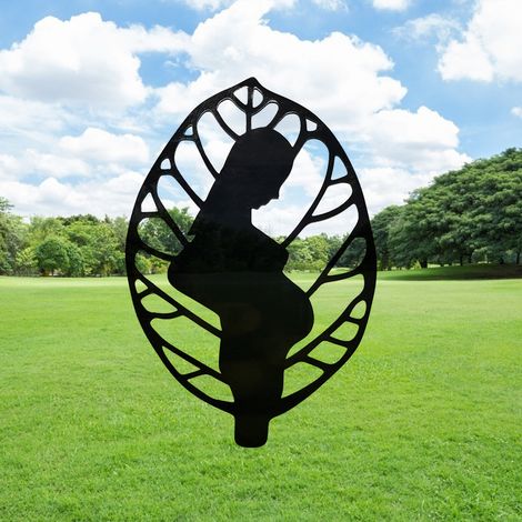 Kunstvolle Metallblatt-Silhouette, handgefertigte Figur, Muttertagsgeschenk, moderne Raumdekoration (1/5)