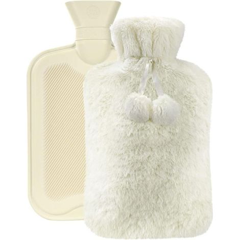 Wärmflasche, 2-Liter-Wärmflasche, Plüsch-Wärmflasche, spendet zusätzliche Wärme und Komfort, ideal für Wintertage