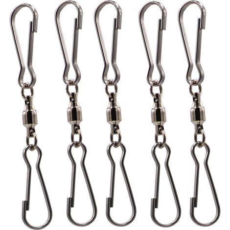 Set di 5 accessori per turbine eoliche con doppia clip a rotazione fluida, ganci girevoli, spirali, maniche a vento