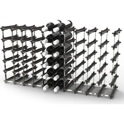 UMBRELLA® botellero apilable Large Kit para 60 botellas – estantería modular para botellas/soporte para botellas de vino/ampliable de forma flexible/sistema encajable que ahorra espacio de Australia (1/5)
