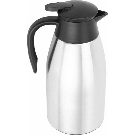 2-Liter-Isolierflasche aus Edelstahl 304, tragbarer Behälter für heißes Wasser, für Zuhause und Büro, Edelstahlfarbe, 2 Liter (1/5)