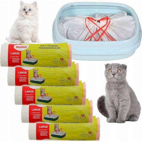 Starke Müllbeutel mit Klebeband, strapazierfähig, XL, 40 Stück