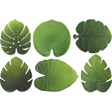 Villa d'Este Home Tivoli 5901194 Jungle Slim Set 6 Tovagliette Foglie Tropicali in PVC colore Verde (1/5)