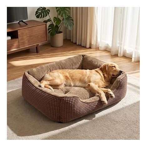 Panier pour Chien Grande Taille, Lit Chien Lavable, Antidérapant Coussin pour Grande Chiens et Chats, 89x63x23cm (1/5)