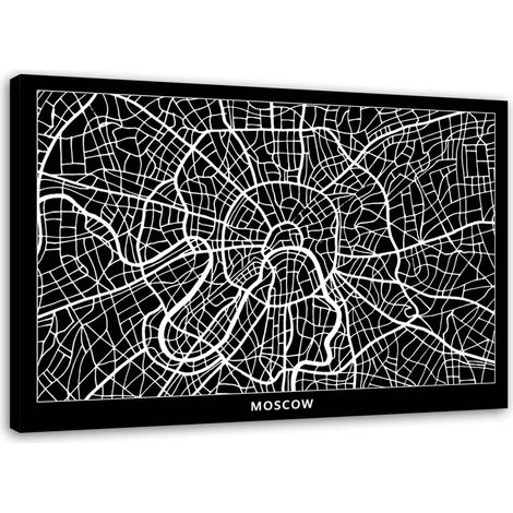 Cadre déco Plan de la ville de Moscou 60x40 (1/5)