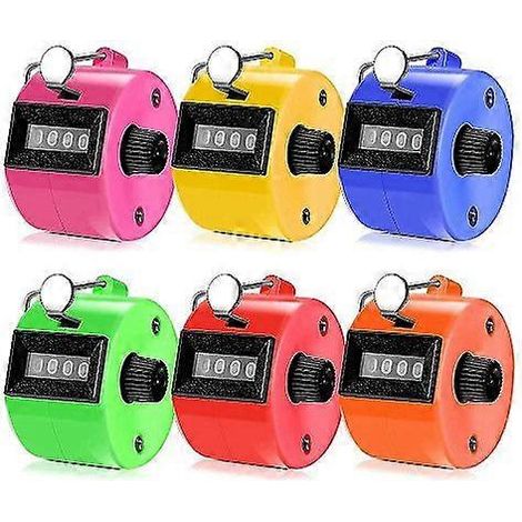 Calculatrice de poche mécanique à 4 chiffres, disponible en différentes couleurs. (1/5)