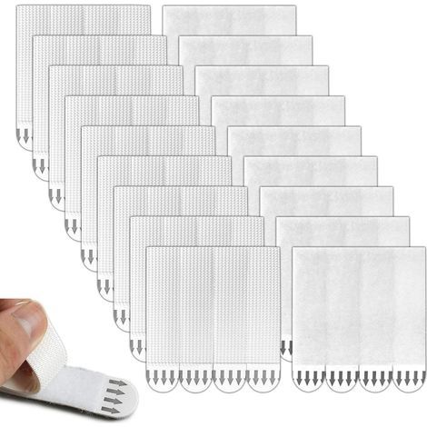 Lot de 36 paires (72 bandes) de bandes de suspension très résistantes, autocollants pour cadre photo pour mur, bandes de fixation double face, fixation murale amovible sans dommages po (1/5)