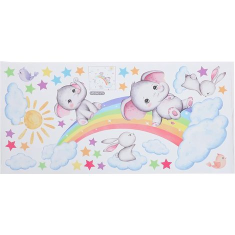 Stickers muraux et poster motif éléphant pour chambre d (1/5)