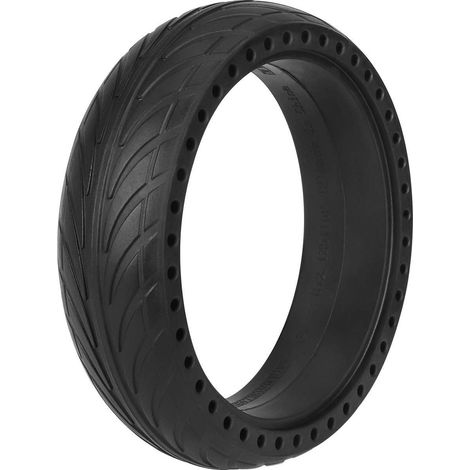 Convient pour la trottinette électrique ES1 No. 9, pneu nid d'abeille 82.125, absorbant les chocs, anti-explosion, pneu plein avec trous centraux. (1/5)