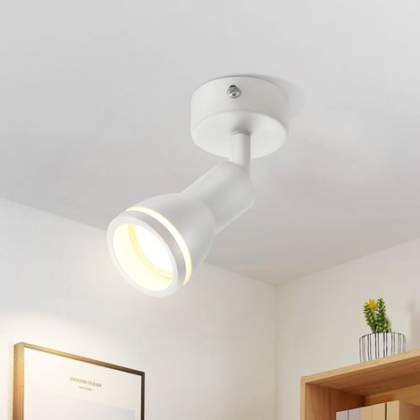 GBLY Plafonnier Blanc Couloir : 1 Spots de plafond Métal GU10 Spots Couloir Pivotant Spots muraux Intérieur pour cuisine bureau salon chambre à coucher, Sans ampoules